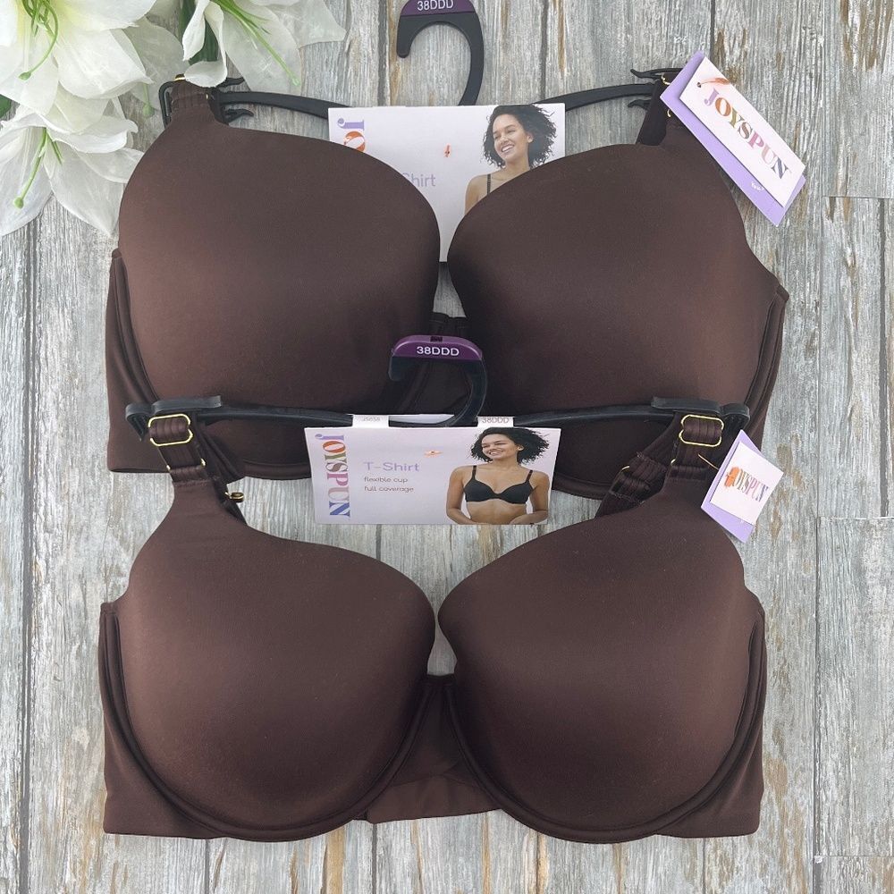 Women's Smoothing T-Shirt Bra 2-Pack Size 40DD